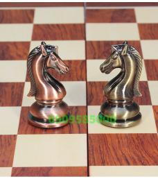Bộ cờ vua hợp kim đồng đặc size lớn siêu chất lượng (TẶNG 2 HẬU)